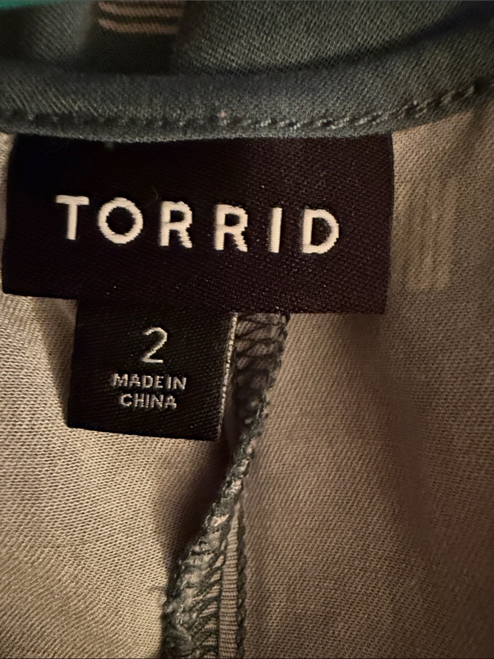 Torrid Fit-Flare Tank Green and White Geometric Pattern Size 2 - Picture 2 of 8
